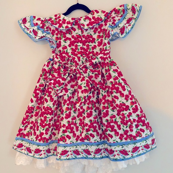Vintage Sarah Kent Layered Cherries Dress 4T - Picture 9 of 11
